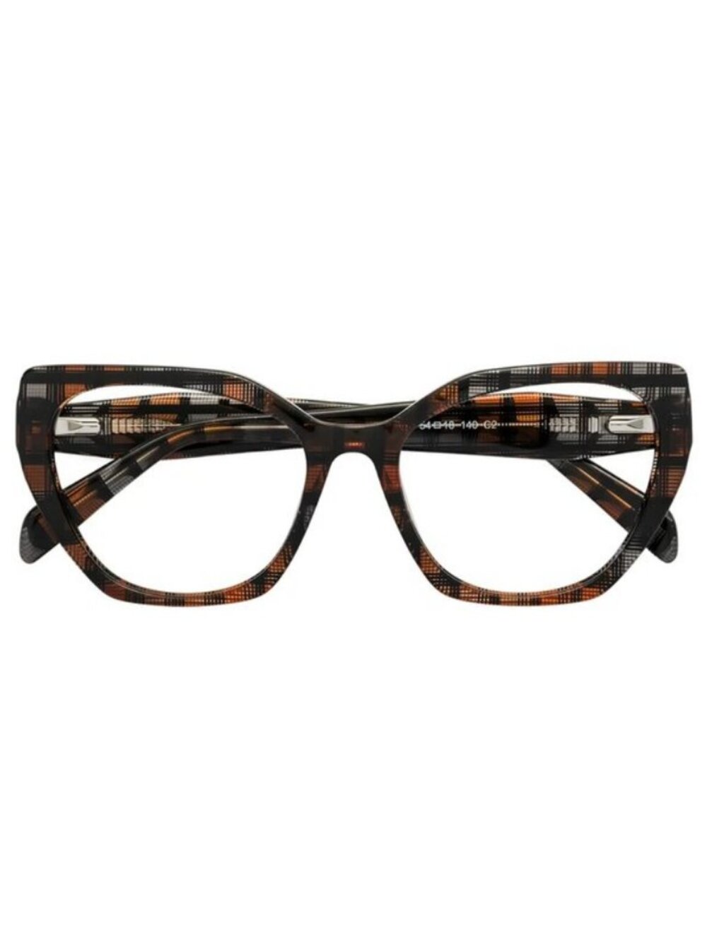 YesGlasses Tilton Hipster Cat Eye Geometric Reader Glasses R15812 Brown 2.5
